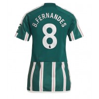 Billiga Manchester United Bruno Fernandes #8 Borta fotbollskläder Dam 2023-24 Kortärmad